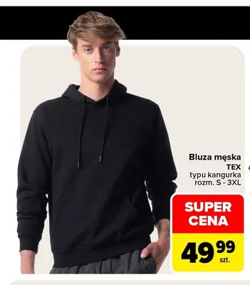 Bluza męska typu kangurka TEX promocja w Carrefour
