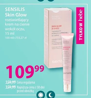 Skin Glow rozświetlający krem na cienie wokół oczu promocja w Hebe