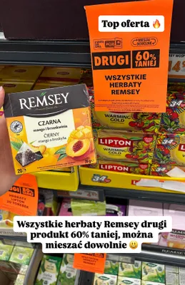 Wszystkie herbaty DRUGA -60% promocja w Biedronka