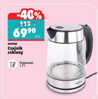 Czajnik szklany promocja w Biedronka