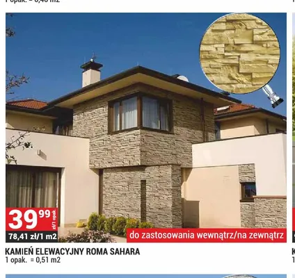 Kamień elewacyjny Roma Sahara promocja w Merkury Market