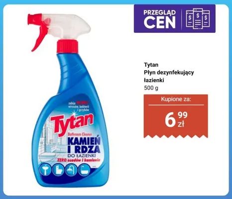 Płyn dezynfekujący do łazienki Tytan Kamień i rdza promocja w Biedronka