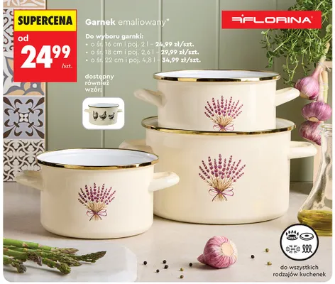 Garnek emaliowany promocja w Biedronka