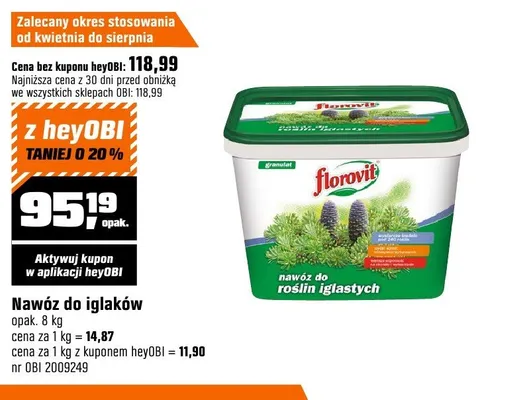 Nawóz do iglaków Florovit promocja w OBI