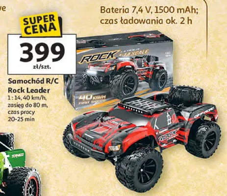 Samochód R/C Rock Leader 1:14, 40 km/h, zasięg do 80 m, czas pracy 20-25 min promocja w Auchan