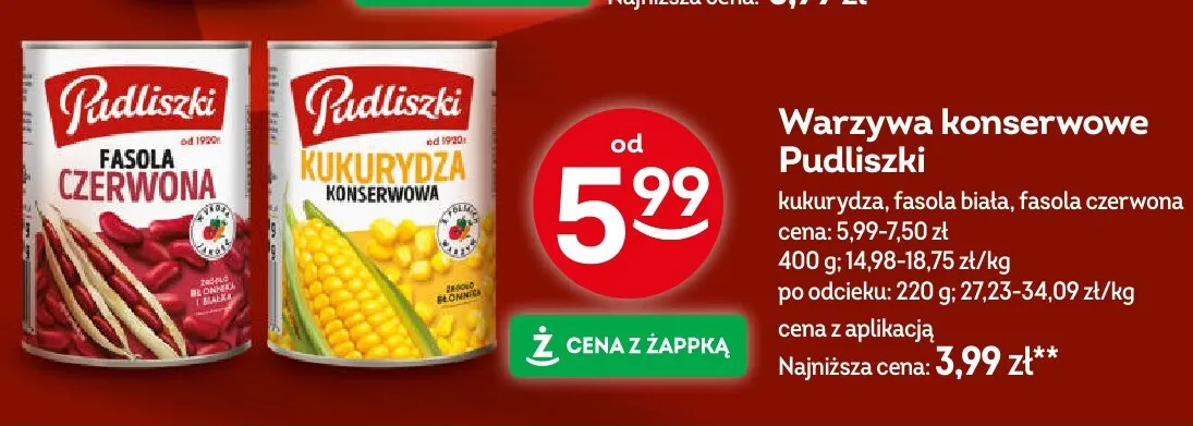 Fasola biała Pudliszki promocja w Żabka