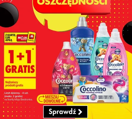 Produkty marki Coccolino 1+1 GRATIS promocja w Biedronka