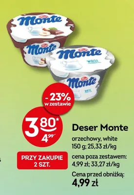 Deser Monte white promocja w Żabka