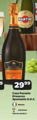 Wino musujące Casa Pecunia Prosecco Spumante D.O.C. promocja w Netto