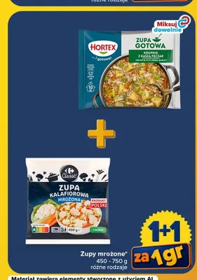 Zupa kalafiorowa mrożona Carrefour Classic promocja w Carrefour
