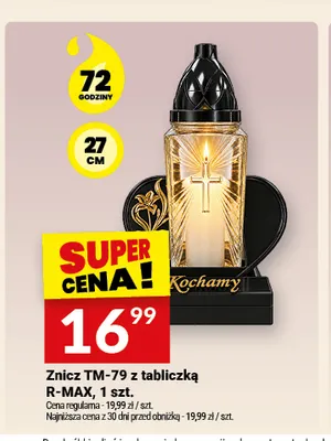 Znicz TM-79 z tabliczką R-MAX promocja w Twój Market