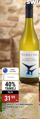 Wino białe Whale's Tale Marlborough Sauvignon Blanc promocja w bi1