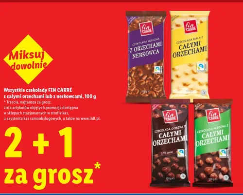 Czekolada gorzka z całymi orzechami promocja w Lidl