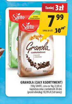 Granola czekoladowa Sante promocja w Arhelan