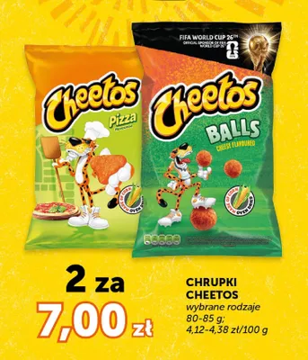 Chrupki cheetos wybrane rodzaje promocja w Euro Sklep