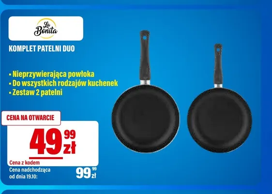 Komplet patelni Duo La Bonita promocja w RTV EURO AGD