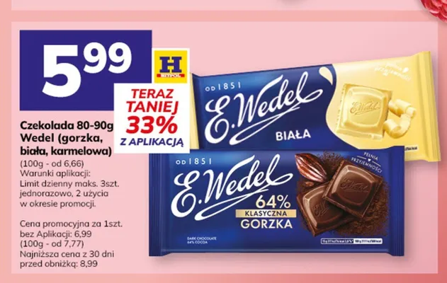 Czekolada Wedel promocja w Hitpol
