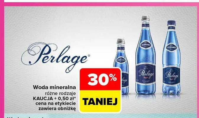 Woda mineralna Perlage promocja w Carrefour