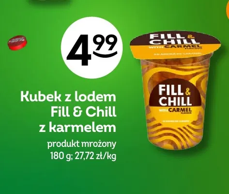 Kubek z lodem Fill & Chill z karmelem promocja w Żabka