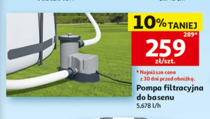 Pompa filtracyjna do basenu promocja w Auchan