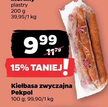 Kielbasa zwyczajna Pekpol promocja w Netto