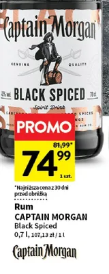 Rum Black Spiced promocja w Intermarche