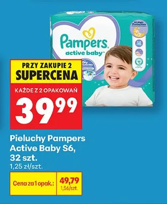 Pieluchy Pampers Active Baby S6 promocja w Biedronka
