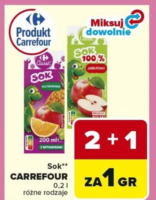 Sok jabłkowy promocja w Carrefour