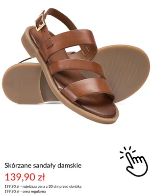 Sandały damskie skórzane promocja w Ochnik