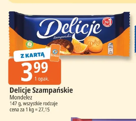 Biszkopty Delicje Szampańskie promocja w Leclerc