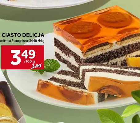 Ciasto Delicja Cukiernia Staropolska promocja w Stokrotka