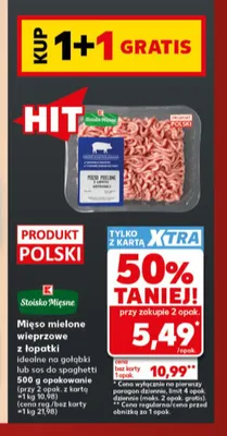 Mięso mielone wieprzowe z łopatki Stoisko Mięsne promocja w Kaufland