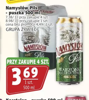 Piwo Namysłów Pils promocja w Prim Market