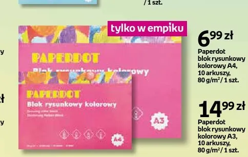 Paperdot blok rysunkowy kolorowy A3 promocja w Empik