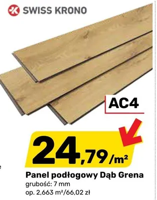 Panel podłogowy Dąb Grena Swiss Krono AC4 promocja w Bricomarche