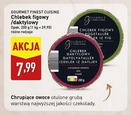 Chlebek figowy /daktylowy promocja w Aldi