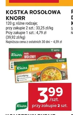 Kostka rosołowa z kury Knorr promocja w Stokrotka
