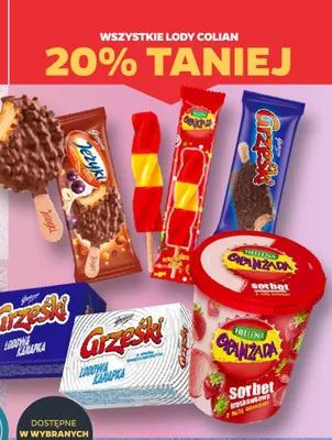 Lody sorbet Hellena Oranżada truskawkowy promocja w Netto