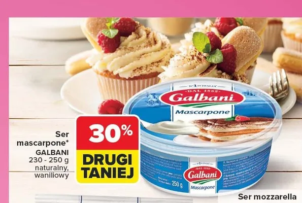 Ser mascarpone Galbani waniliowy promocja w Carrefour