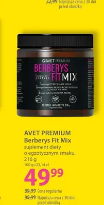 Suplement diety Avet Premium Berberys Fit Mix promocja w Hebe