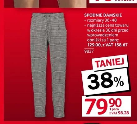 Spodnie damskie promocja w Selgros