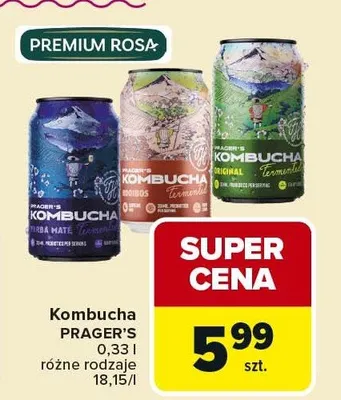 Kombucha Prager's promocja w Carrefour Market