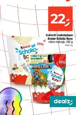 Cukierki czekoladowe Kinder Schoko-Bons White promocja w Dealz