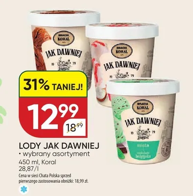 Lody miętowe promocja w Chata Polska