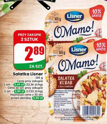 Sałatka Lisner O Mamo! promocja w Dino