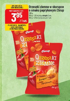 Orzeszki ziemne w skorupce o smaku paprykowym promocja w POLOmarket