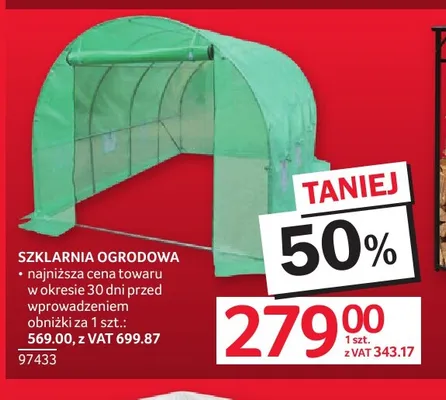 Szklarnia ogrodowa promocja w Selgros
