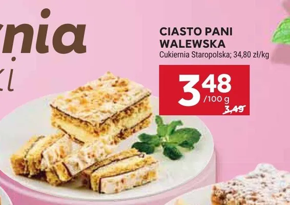 Ciasto pani walewska promocja w Stokrotka