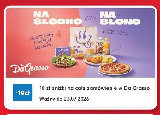 Kupon rabatowy 10 zł na całe zamówienie Da Grasso promocja w Kaufland