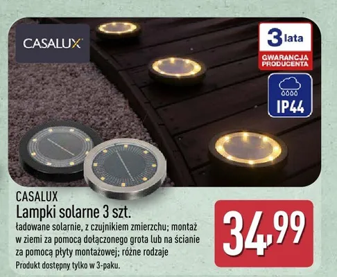 Lampki solarne 3 szt. promocja w Aldi